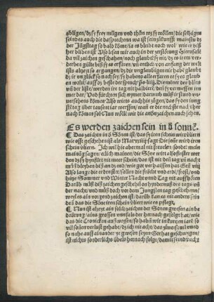 Es werden zaichen sein in der sonnen.