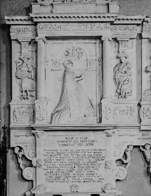 Pflugk, Margarethe von, geb. von Schleinitz : Denkmal der Margarethe von Pflugk, geb. von Schleinitz (gestorben 1573), Stadtkirche Strehla