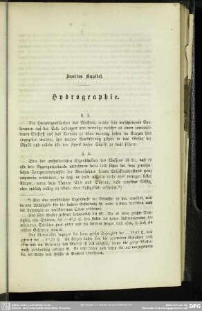 Zweites Kapitel. Hydrographie