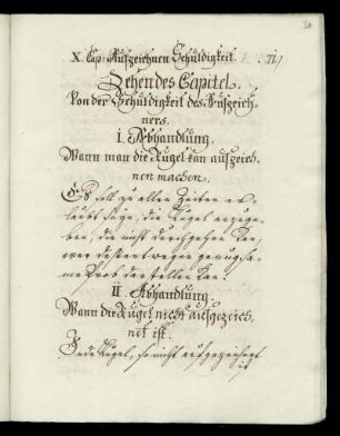 Kap. 10: Von der Schuldigkeit des Aufzeichners
