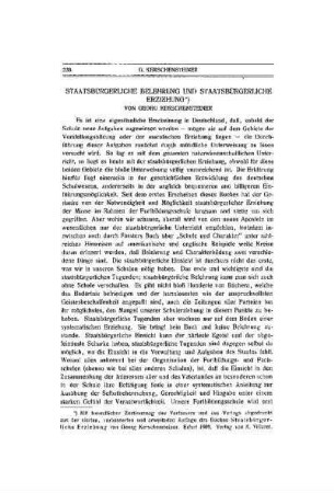 Staatsbürgerliche Belehrung und staatsbürgerliche Erziehung