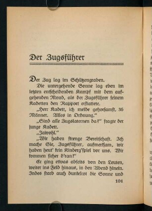 104-114, Der Zugsführer