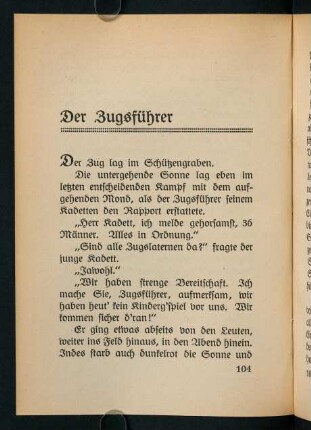 104-114, Der Zugsführer