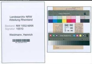 Entnazifizierung Heinrich Weidmann , geb. 11.06.1894 (Verw.Angestellter)
