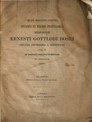 De uteri gravidi situ : (Festschrift d. Univ. Leipzig.)
