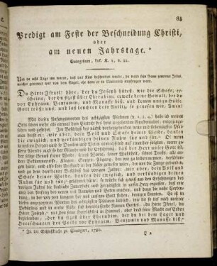 [10.] Predigt am Feste der Beschneidung Christi, oder am neuen Jahrstage. - [15.] Predigt am zweiten Sonntage nach dem Feste der Erscheinung Christi.