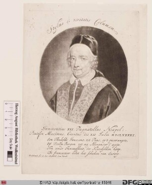 Bildnis Papst Innozenz XII. (Antonio Pignatelli) (reg. 12. 7. 1691 - 27. 9. 1700)
