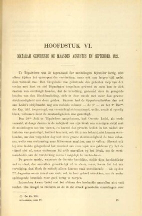 Hoofdstuk VI. Mataram gedurende de maanden Augustus en September 1828