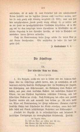 416-425 Die Schulfrage : Fortsetzung