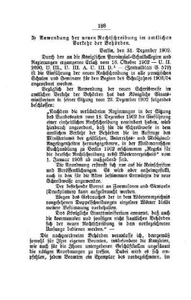 Anwendung der neuen Rechtschreibung im amtlichen Verkehr der Behörden : [A. Behörden und Beamte]