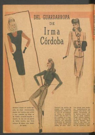 Del guardarropa de Irma Córdoba