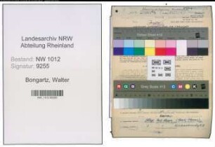 Entnazifizierung Walter Bongartz , geb. 01.06.1897 (Ingenieur)