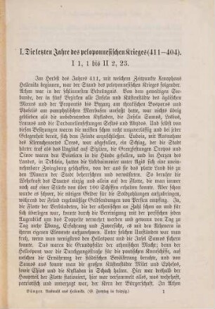 Auswahl aus Xenophons Hellenika : Für den Schulgebrauch bearbeitet und in geschichtlichen Zusammenhang gebracht von C. Bünger