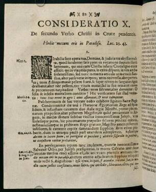 82-87, CONSIDERATIO X. De secundo Verbo Christi in Cruce pedentis.