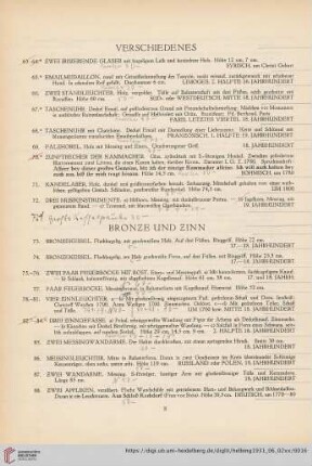 Bronze und Zinn (Nr. 73-94)