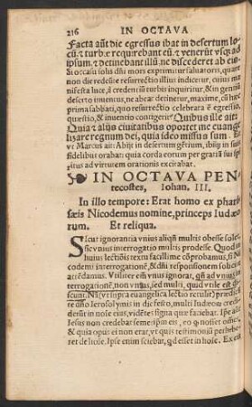 In Octava Pentecostes ...