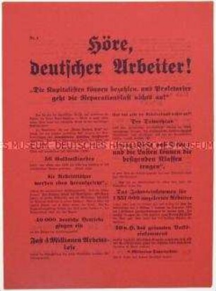 Aufruf des Reichsausschusses für das Deutsche Volksbegehren zur Teilnahme am Volksbegehren gegen den Young-Plan 1929