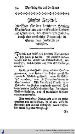 Fünftes Capittel.