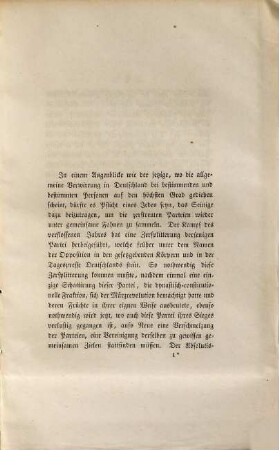 Die Aufgabe der Opposition in unserer Zeit