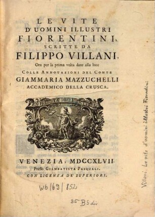 Le vite d'Uomini illustri Fiorentini