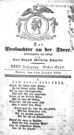 1. Stueck, 4. Januar 1836