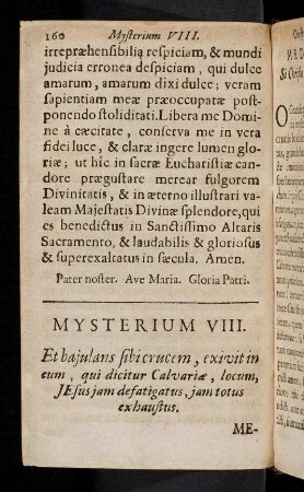 160-168, Mysterium VIII