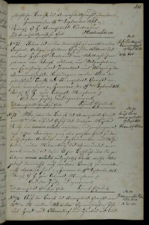 Nachlass des verstorbenen Professors Sartorius.