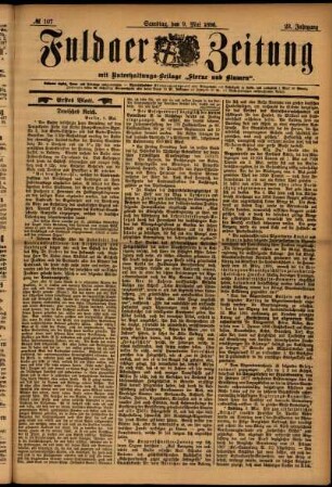 Erste Ausgabe vom Samstag, den 09. Mai 1896.