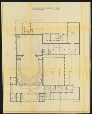 Stadttheater, Oberhausen: Grundriss Rang 1:100