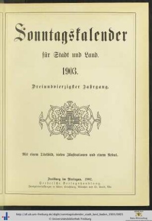 43. Jahrgang: Sonntagskalender für Stadt und Land