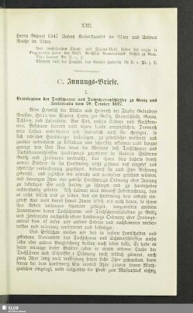 C. Innungs-Briefe
