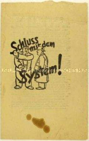Flugschrift der KPD gegen die NSDAP und Wahlaufruf