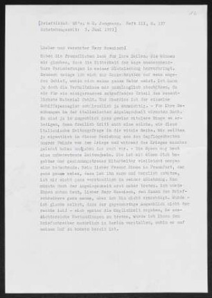 Brief von Gerhart Hauptmann an Konrad Haenisch