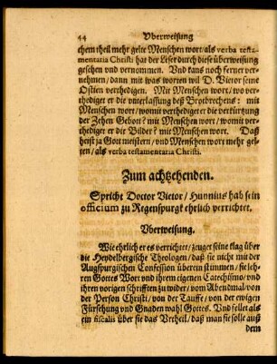 Zum achtzehenden.