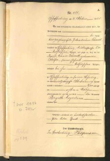 Standesamtsbuch der Stadt Aschaffenburg: Geburten 365/1900 - 184/1901