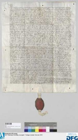 Georius, Abt von St. Egidien in Nürnberg, stellt ein Vidimus aus von dem Entscheide des Georg von Podiebrad wegen der Huldigung Heidingsfelds für Nürnberg von 16. Oktober 1456.