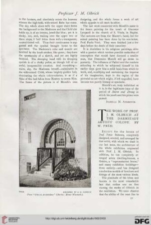 24: The work of Prof. J. M. Olbrich at the Darmstadt artists' colony