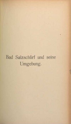 Bad Salzschlirf und seine Umgebung.