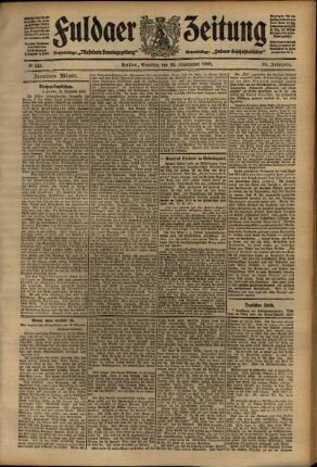 Zweite Ausgabe vom Samstag, den 26. September 1908.