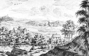 Herrnhut. Ortsansicht mit Windmühle, Zeichnung von Joh. Gottfried Schultz, 26.8.1765 (Görlitz, Graph. Kabinett, Skizzenhefte)