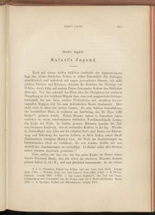 Fünftes Kapitel. Rafael's Jugend.