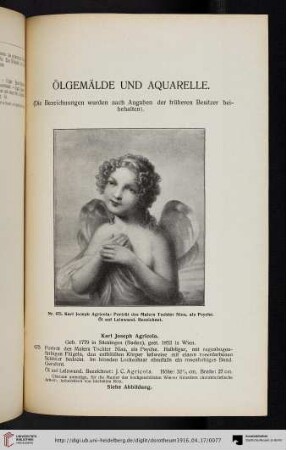 Ölgemälde und Aquarelle (Nr. 675-794)