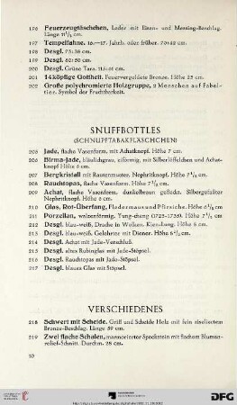 Snuffbottles (Nr. 205-217)