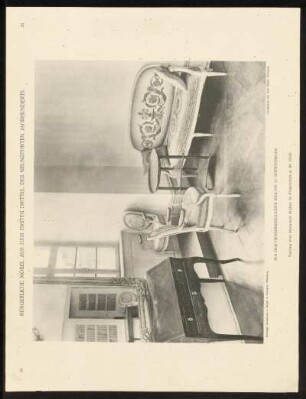 Taf. 21. Schreibtisch und Sofagruppe aus Schwetzingen.