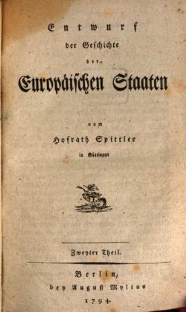 Entwurf der Geschichte der Europäischen Staaten. 2