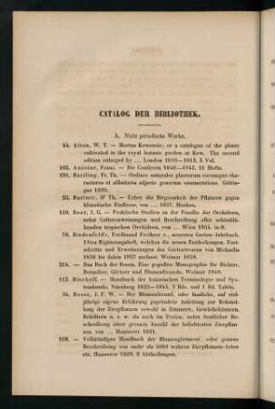 LXXX-XCV, Catalog der Bibliothek
