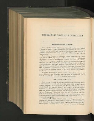 Informazioni Coloniali E Commerciali.