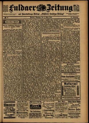 Zweite Ausgabe vom Dienstag, den 03. März 1903.
