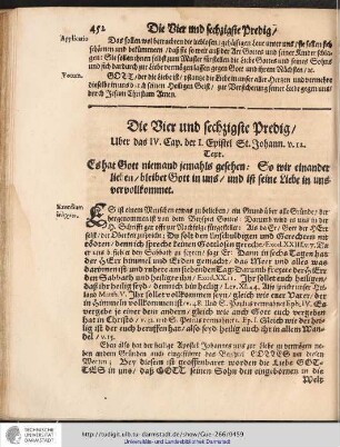 Die Vier und sechzigste Predig