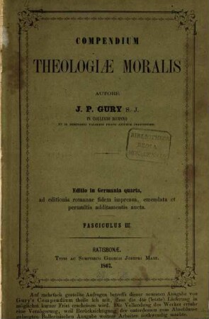 Compendium theologiae moralis, 3